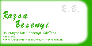 rozsa besenyi business card